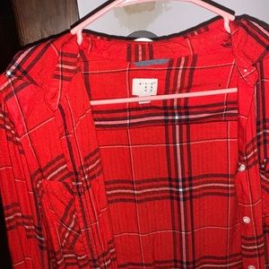 Button up plaid shirt